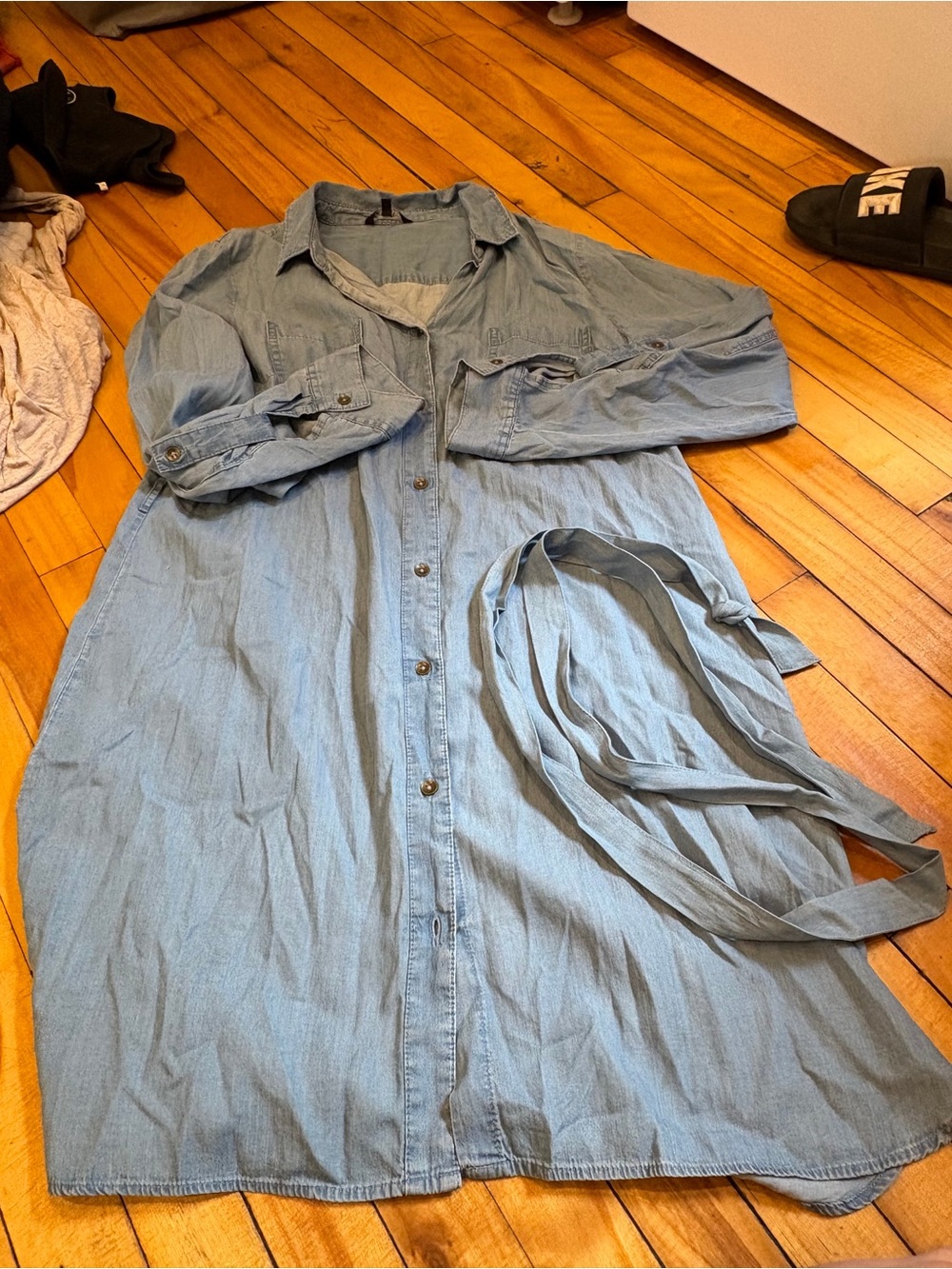 George Light Blue Denim Shirt Dress